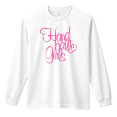 画像1: 手描きの Handball Girls 長袖ドライ ハンドボールTシャツ (1)