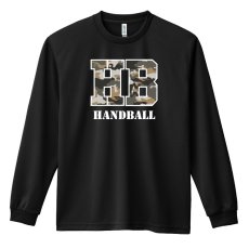 画像1: ミリタリー風 Handball 長袖ドライ ハンドボールTシャツ (1)