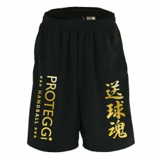 送球魂 行書体 縦書き  ハーフパンツ ドライ 練習着 メイン写真