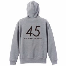 45 EXCELLENT SHOOTER  パーカー ジップ 裏パイル 練習着 メイン写真