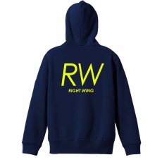 RW RIGHT WING シンプルポジションロゴ  パーカー ジップ 裏パイル 練習着 メイン写真