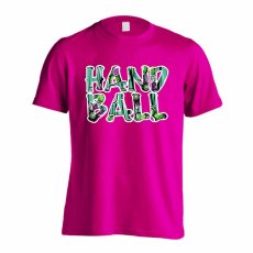 北欧ファブリック風フラワーな HANDBALL  Tシャツ 半袖 練習着 ドライ メイン写真