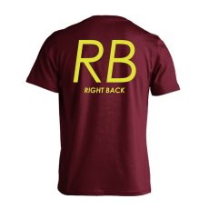 RB RIGHT BACK シンプルポジションロゴ  Tシャツ 半袖 練習着 ドライ メイン写真