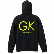 GK GOALKEEPER シンプルポジションロゴ  パーカー ジップ 裏パイル 練習着 メイン写真
