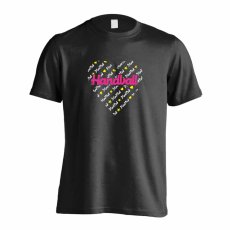 ロック風ハートの Handball  Tシャツ 半袖 練習着 ドライ メイン写真