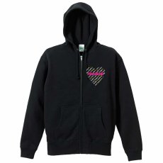 ロック風ハートの Handball  パーカー ジップ 裏パイル 練習着 メイン写真