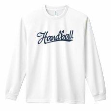 ベースボールロゴ風 Handball  ロンT 長袖Tシャツ 練習着 ドライ メイン写真