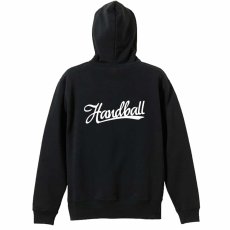 ベースボールロゴ風 Handball  パーカー ジップ 裏パイル 練習着 メイン写真