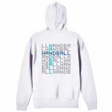 デジタルテキストな HANDBALL  パーカー ジップ 裏パイル 練習着 メイン写真