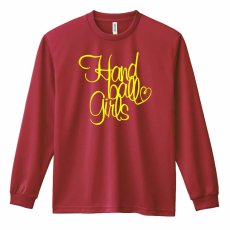 手描きの Handball Girls  ロンT 長袖Tシャツ 練習着 ドライ メイン写真