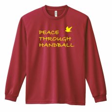 ハンドボールで平和を  ロンT 長袖Tシャツ 練習着 ドライ メイン写真