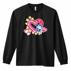 キュートなハートデザインのHandball  ロンT 長袖Tシャツ 練習着 ドライ メイン写真