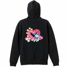 キュートなハートデザインのHandball  パーカー ジップ 裏パイル 練習着 メイン写真