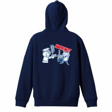 コミック風 ハッキング？  パーカー ジップ 裏パイル 練習着 メイン写真