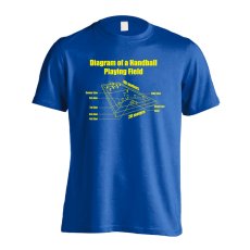 ハンドボールコート 立体図デザイン  Tシャツ 半袖 練習着 ドライ メイン写真