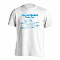 ハンドボールコート 立体図デザイン  Tシャツ 半袖 練習着 ドライ メイン写真