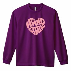 ハートのカタチの HANDBALL  ロンT 長袖Tシャツ 練習着 ドライ メイン写真