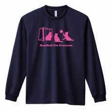 ネコたちのハンドボール  ロンT 長袖Tシャツ 練習着 ドライ メイン写真