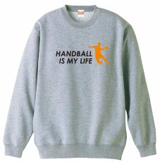 HANDBALL IS MY LIFE シルエット  トレーナー スウェット 裏パイル 練習着 メイン写真