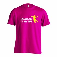 HANDBALL IS MY LIFE シルエット  Tシャツ 半袖 練習着 ドライ メイン写真