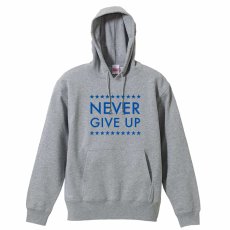 NEVER GIVE UP スターデザイン  パーカー プルオーバー 裏パイル 練習着 メイン写真