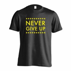 NEVER GIVE UP スターデザイン  Tシャツ 半袖 練習着 ドライ メイン写真