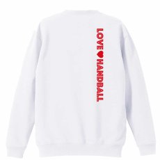 LOVE HANDBALL デコ文字デザイン  トレーナー スウェット 裏パイル 練習着 メイン写真