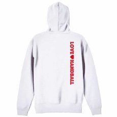 LOVE HANDBALL デコ文字デザイン  パーカー ジップ 裏パイル 練習着 メイン写真