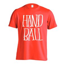 手描きの縦長 HANDBALL  Tシャツ 半袖 練習着 ドライ メイン写真