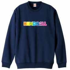 ポップなレインボーハンドボール  トレーナー スウェット 裏パイル 練習着 メイン写真