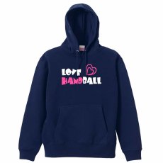 LOVE HANDBALL カートゥーンロゴ  パーカー プルオーバー 裏パイル 練習着 メイン写真