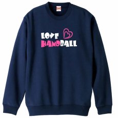 LOVE HANDBALL カートゥーンロゴ  トレーナー スウェット 裏パイル 練習着 メイン写真