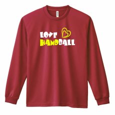 LOVE HANDBALL カートゥーンロゴ  ロンT 長袖Tシャツ 練習着 ドライ メイン写真