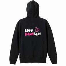 LOVE HANDBALL カートゥーンロゴ  パーカー ジップ 裏パイル 練習着 メイン写真