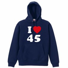I LOVE 45  パーカー プルオーバー 裏パイル 練習着 メイン写真