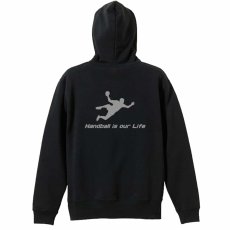 Handball is our Life シュート  パーカー ジップ 裏パイル 練習着 メイン写真