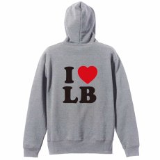 I LOVE LB  パーカー ジップ 裏パイル 練習着 メイン写真