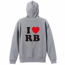 I LOVE RB  パーカー ジップ 裏パイル 練習着 メイン写真