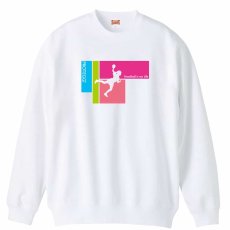 Handball is my Life 女性シルエット  トレーナー スウェット 裏パイル 練習着 メイン写真