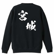 都道府県デザイン 宮城 闘龍書体 斜め書き  トレーナー スウェット 裏パイル 練習着 メイン写真