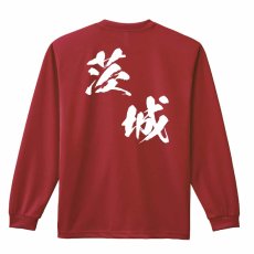 都道府県デザイン 茨城 闘龍書体 斜め書き  ロンT 長袖Tシャツ 練習着 ドライ メイン写真