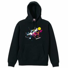 ペンキアートな HANDBALL  パーカー プルオーバー 裏パイル 練習着 メイン写真