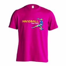 ポリゴンスタイルなシルエットの HANDBALL  Tシャツ 半袖 練習着 ドライ メイン写真