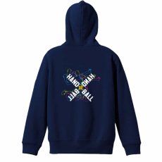 ネオンスタイルのクロスHANDBALL  パーカー プルオーバー 裏パイル 練習着 メイン写真
