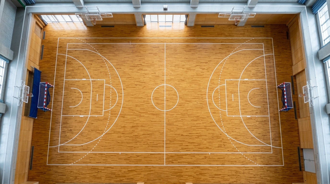 ハンドボールコートのポジション配置図