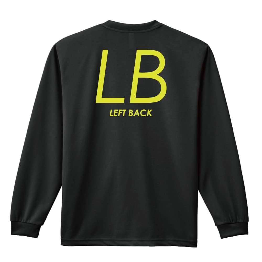 画像1: LB LEFT BACK シンプルポジションデザイン 長袖ドライ ハンドボールTシャツ (1)