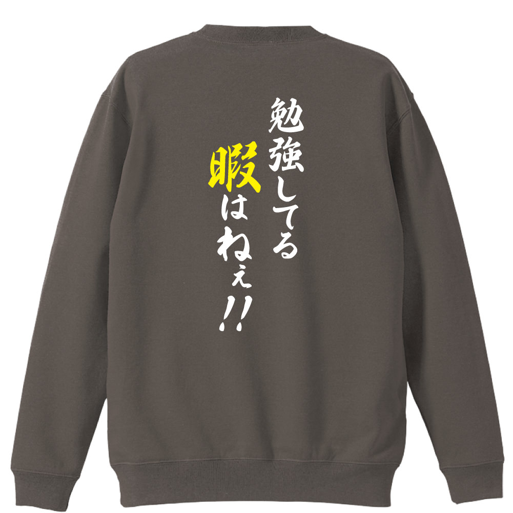 勉強してる暇はねぇ! ハンドボールトレーナー 裏パイル プロテッジ ハンドボールTシャツ/ユニフォーム/練習着/ウェア専門店 トレーナー