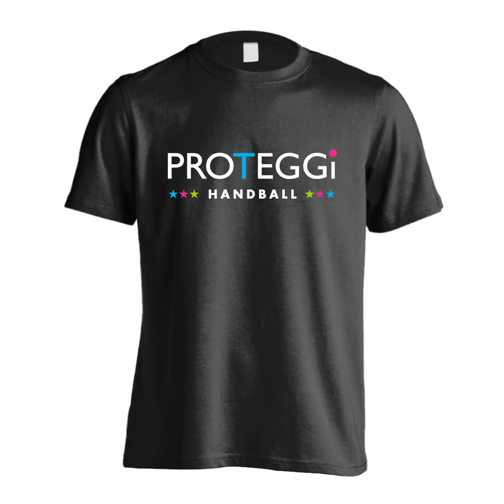 プロテッジ PROTEGGi オフィシャルロゴデザイン バーティカル ボール 半袖プレミアムドライ ハンドボールTシャツ