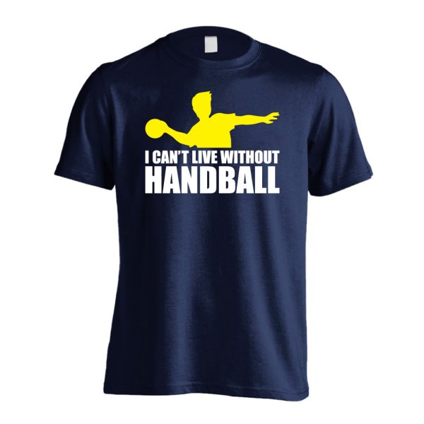 画像1: ハンドボールなしじゃ生きられない シルエットデザイン 半袖プレミアムドライ ハンドボールTシャツ (1)